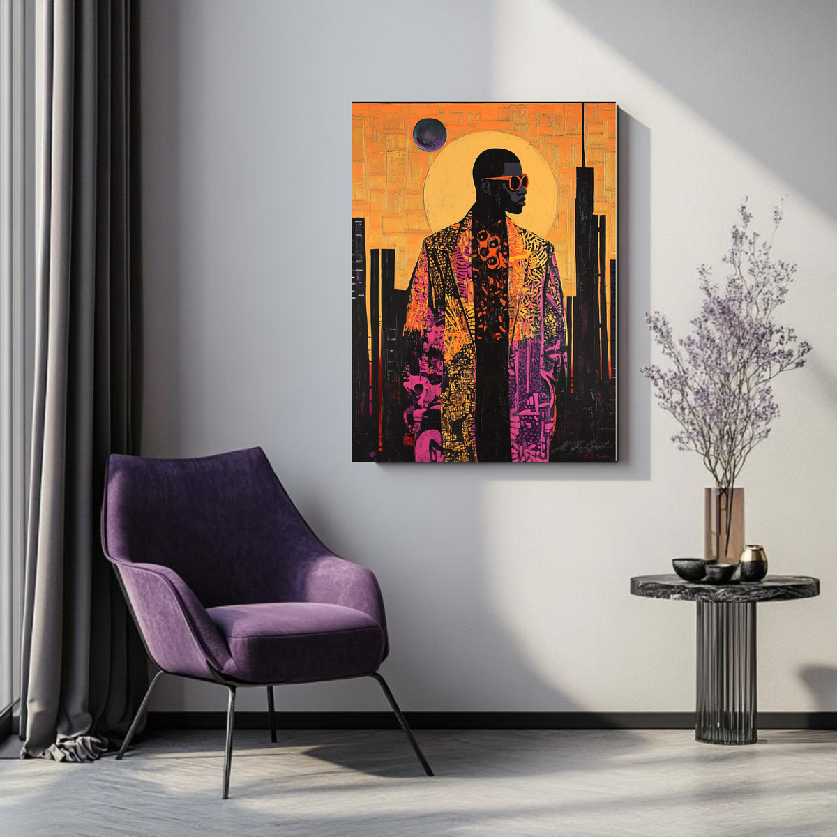 Solar Silhouette Canvas Art