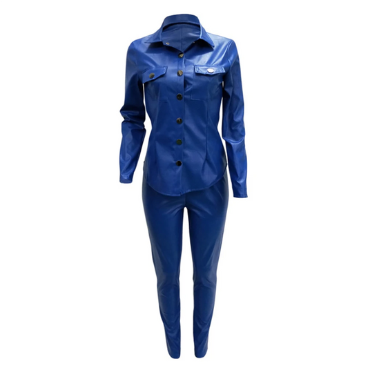 Vegan Leather Pants set