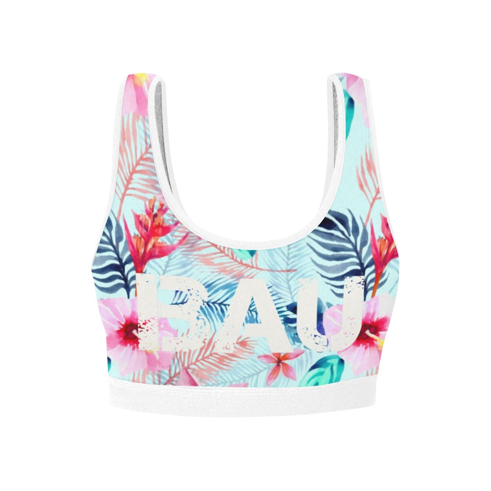 BAU Tropical Print Sports Bra