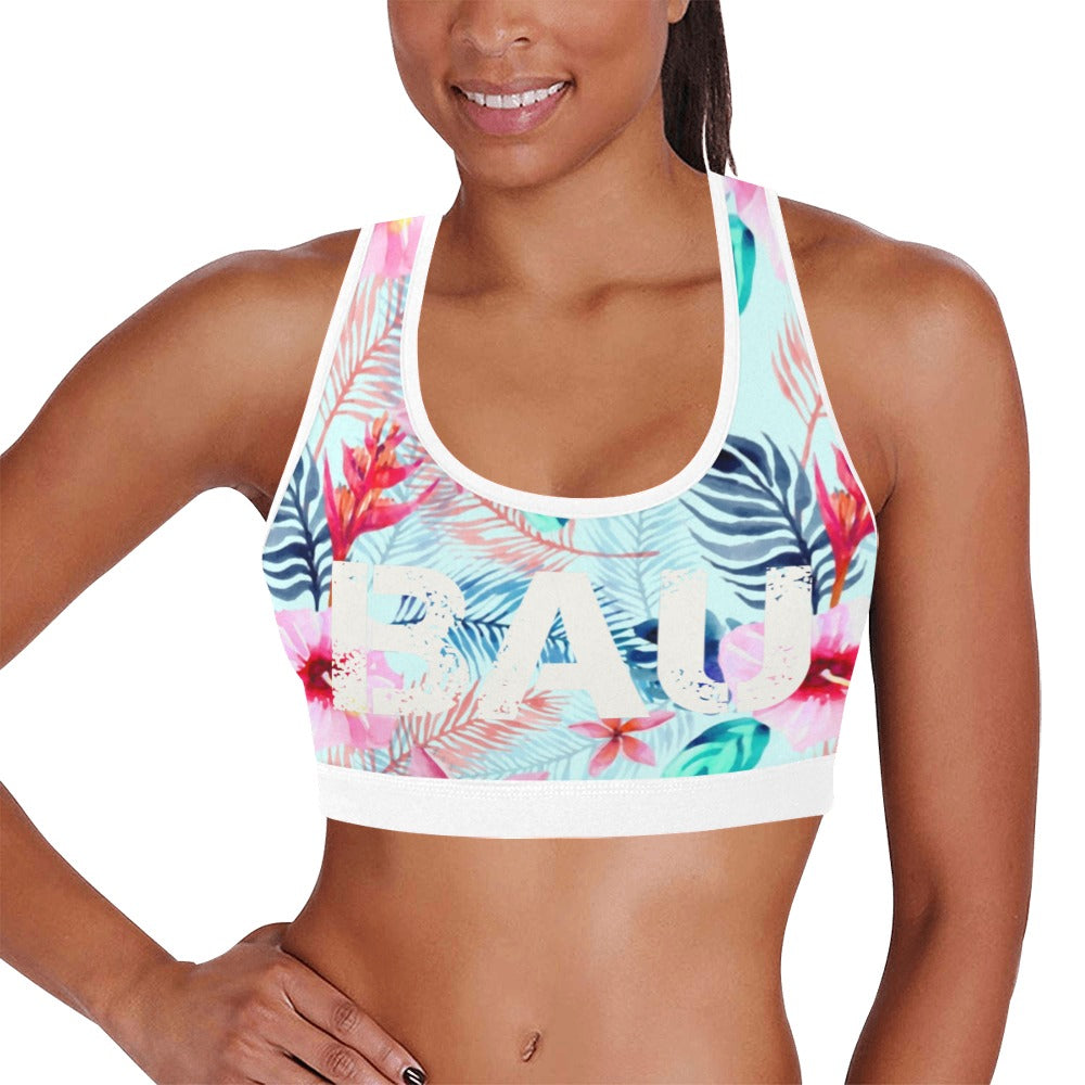 BAU Tropical Print Sports Bra