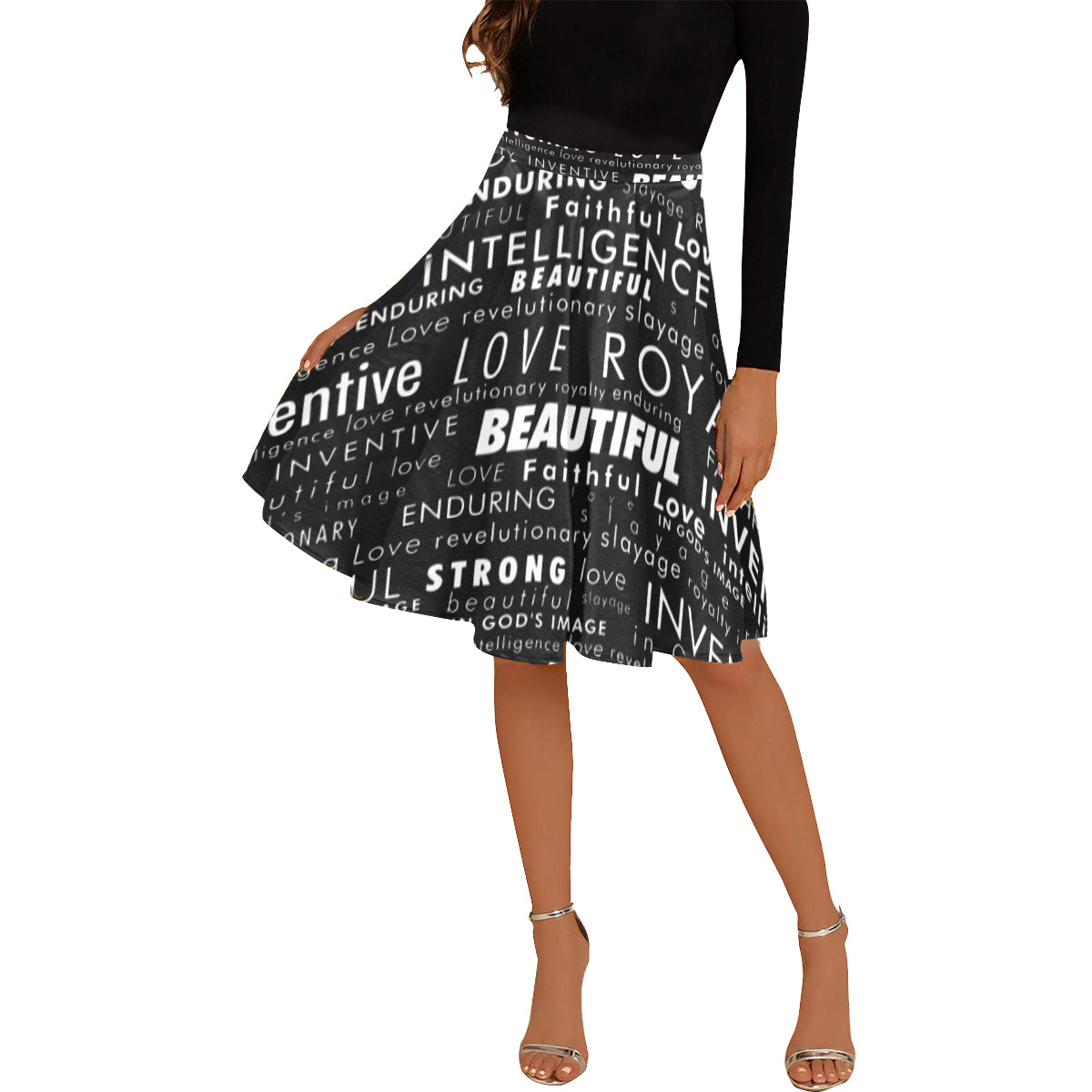 "My Black Is" Midi Skirt